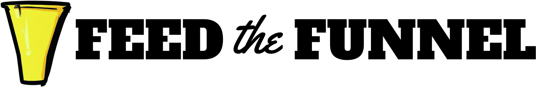 Feed the Funnel logo - Black text Horizontal